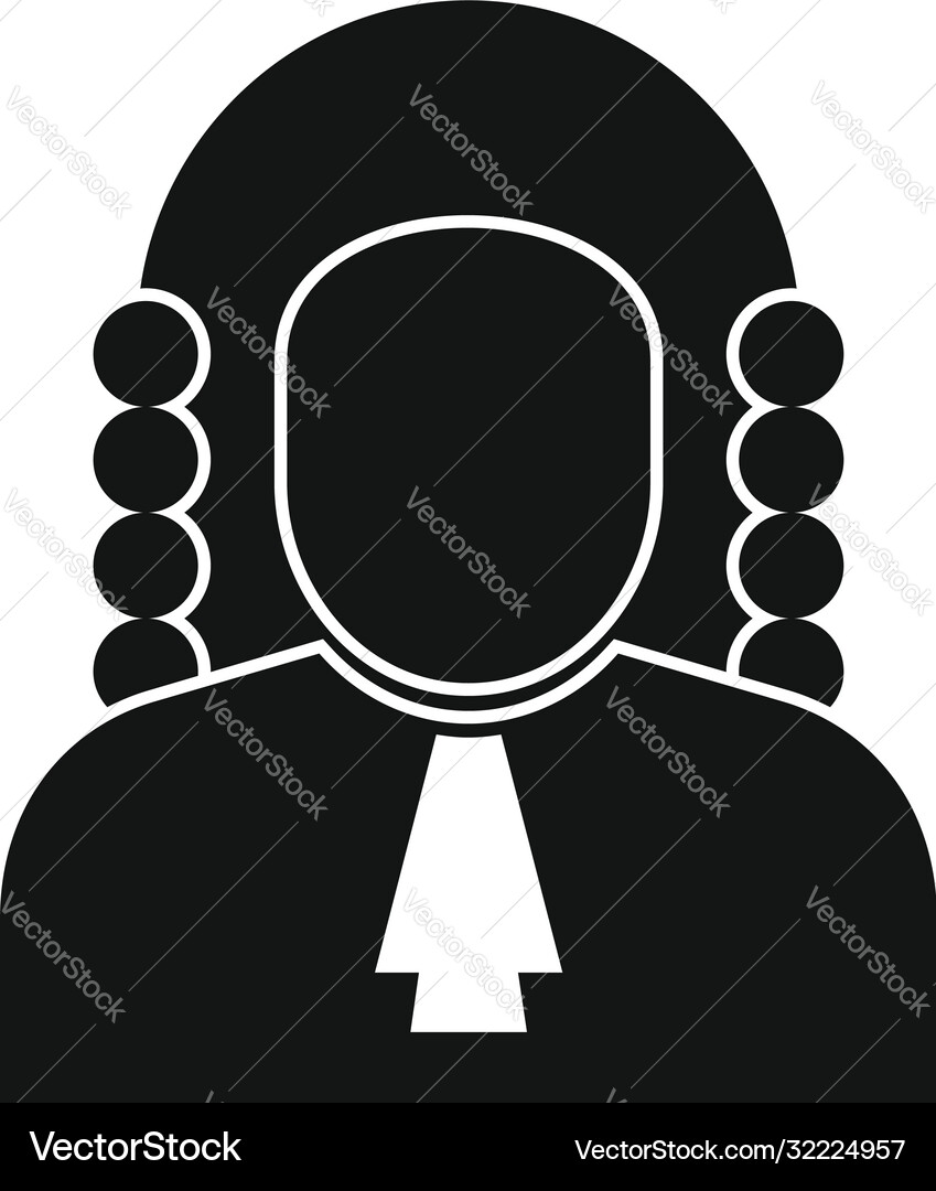 Courthouse judge icon simple style vector image