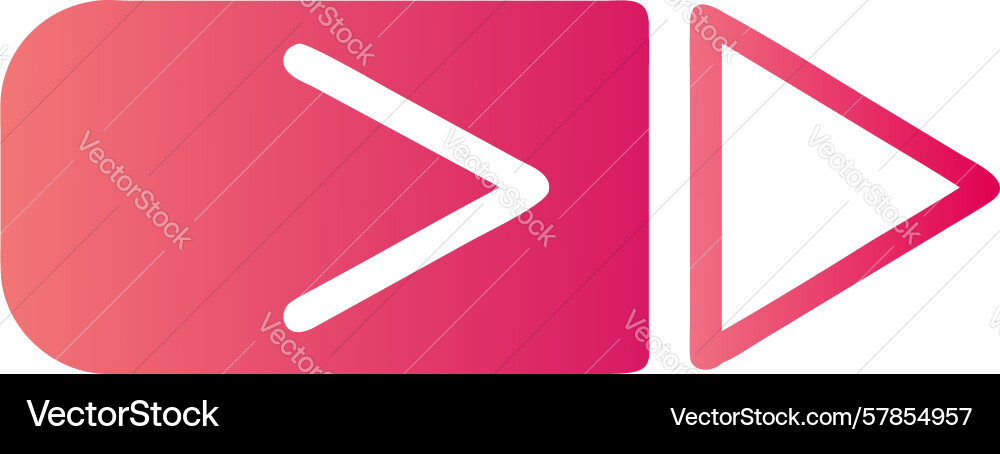 Dynamic play button or forward icon media vector image