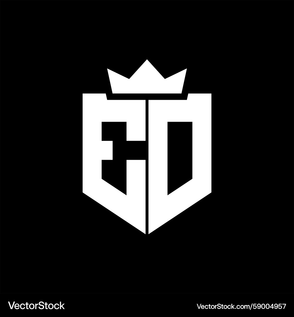 Eo image of a shield with sharp geometric style Eo image of a shield with sharp geometric style Vector Image