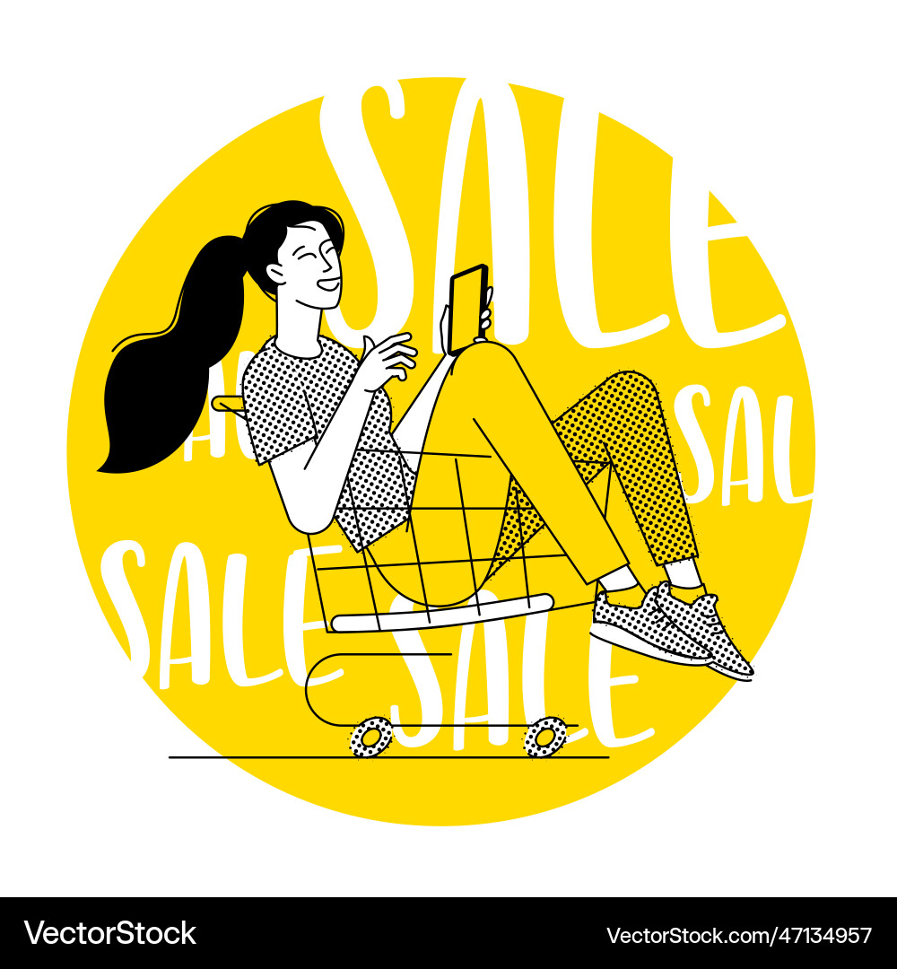 Happy shopping activity Happy shopping activity vector image