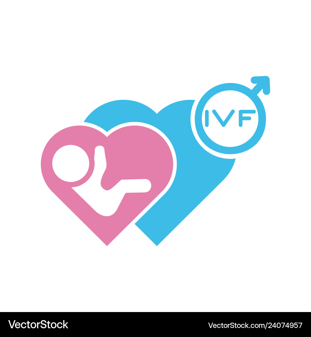 Ivf icon on background for graphic and web design vector image