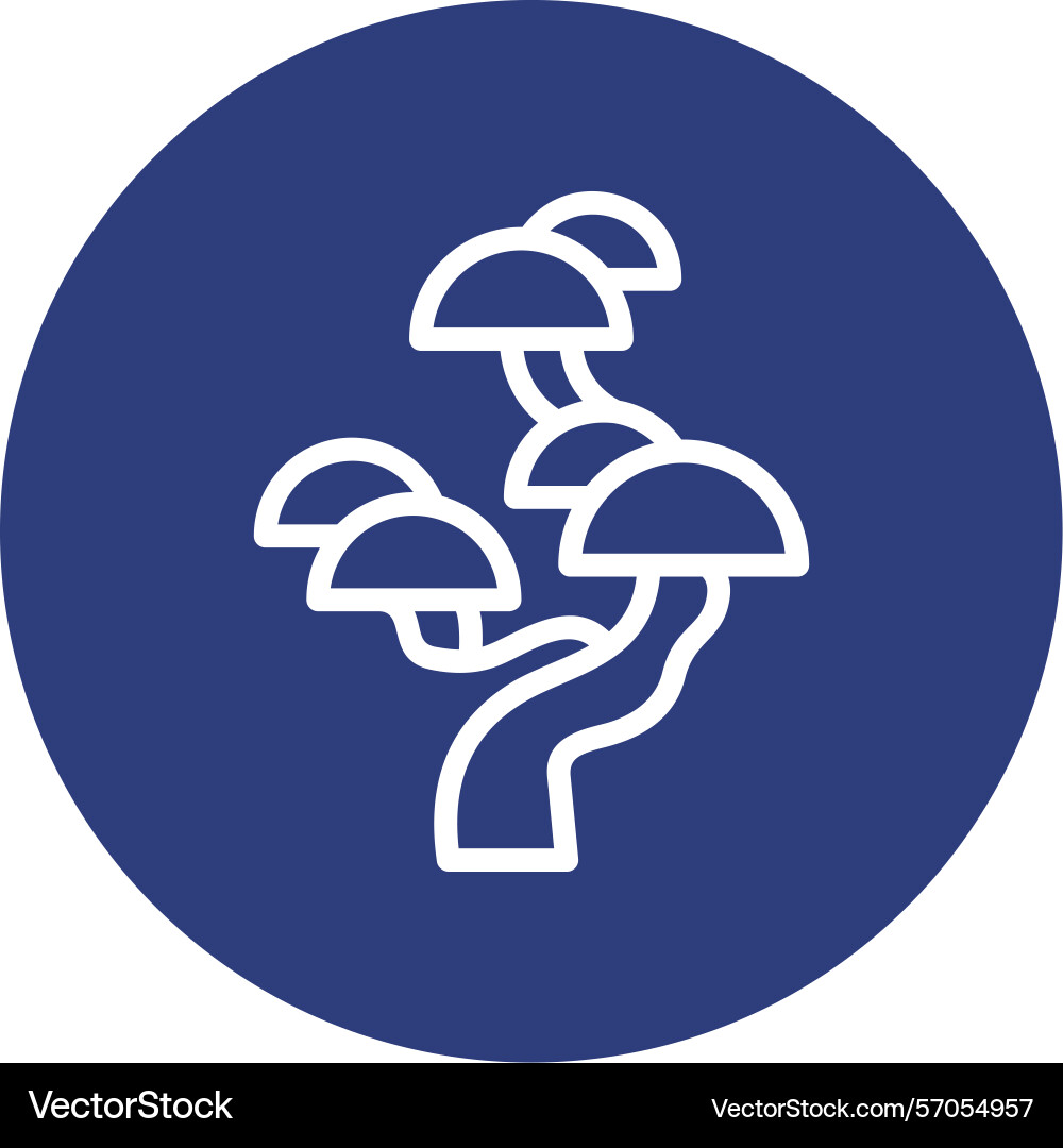 Pine tree line circle style icon design Vector Image