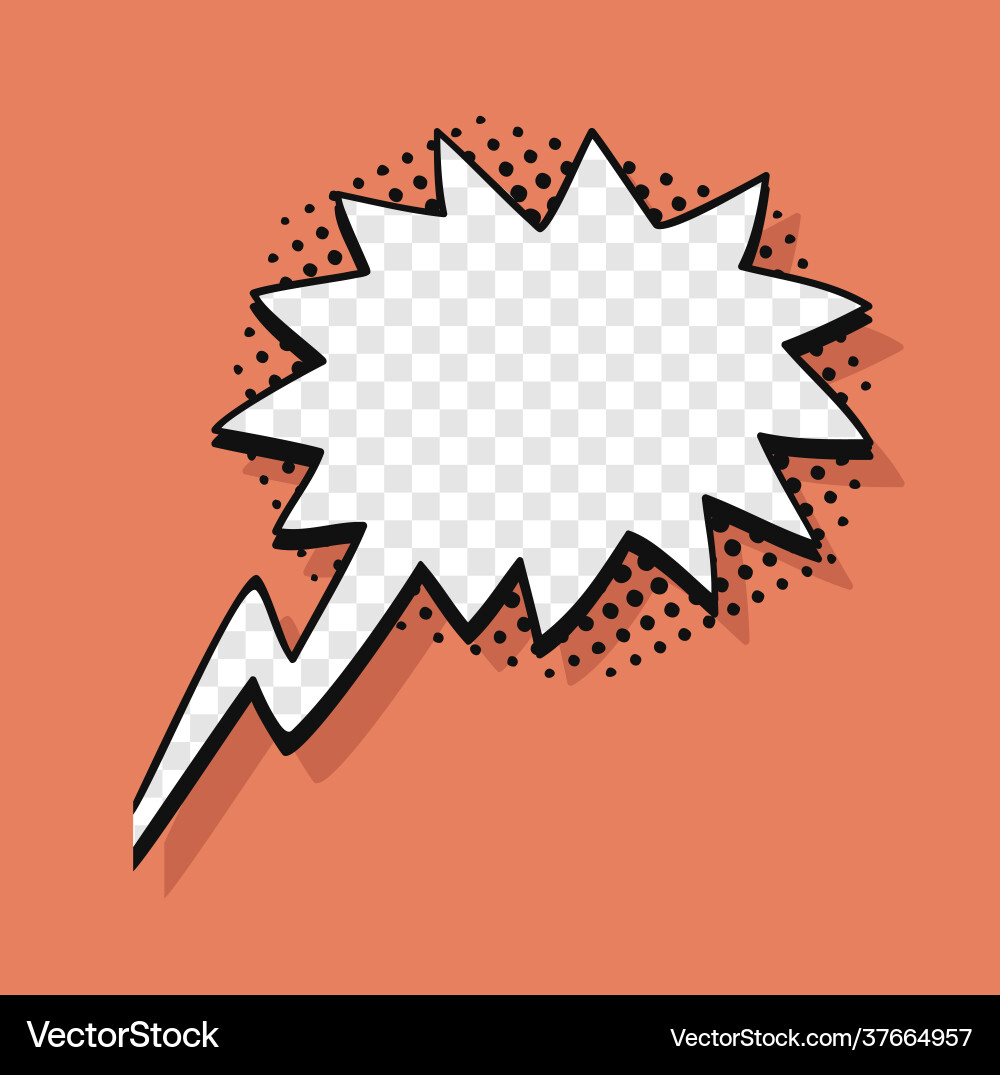 Pop art speech bubble without text Pop art speech bubble without text Vector Image