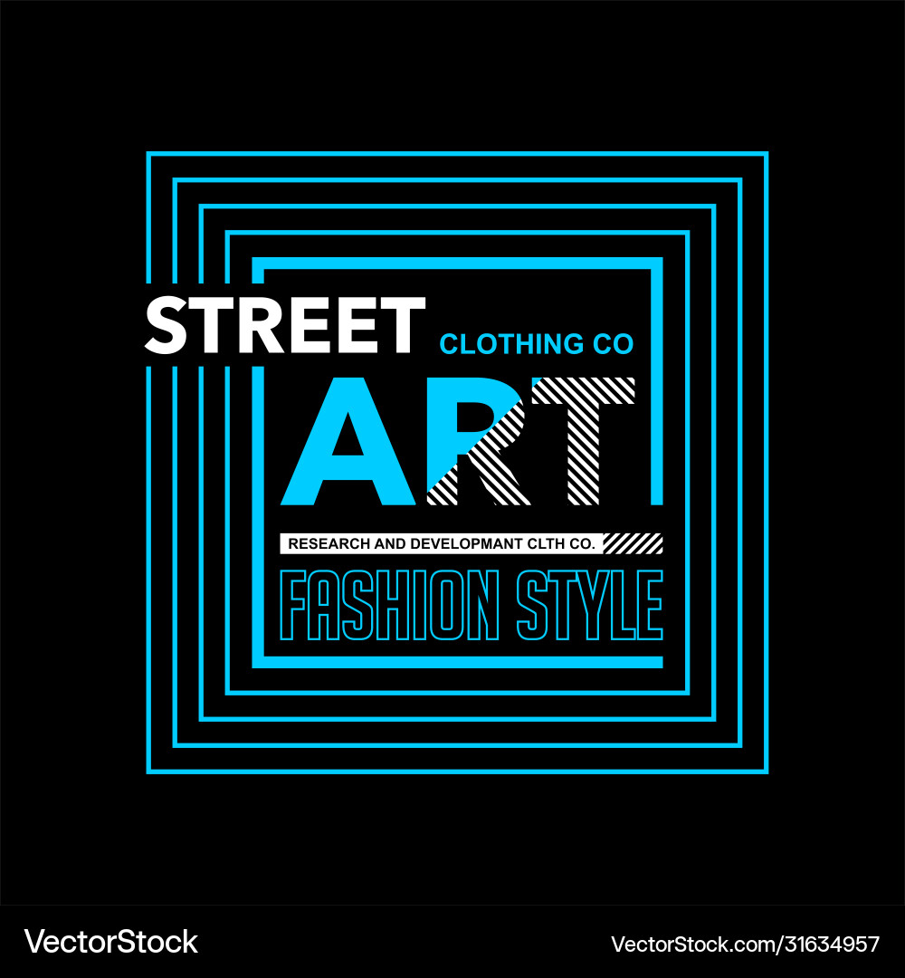Street art clothing co fashion style vintage vector image