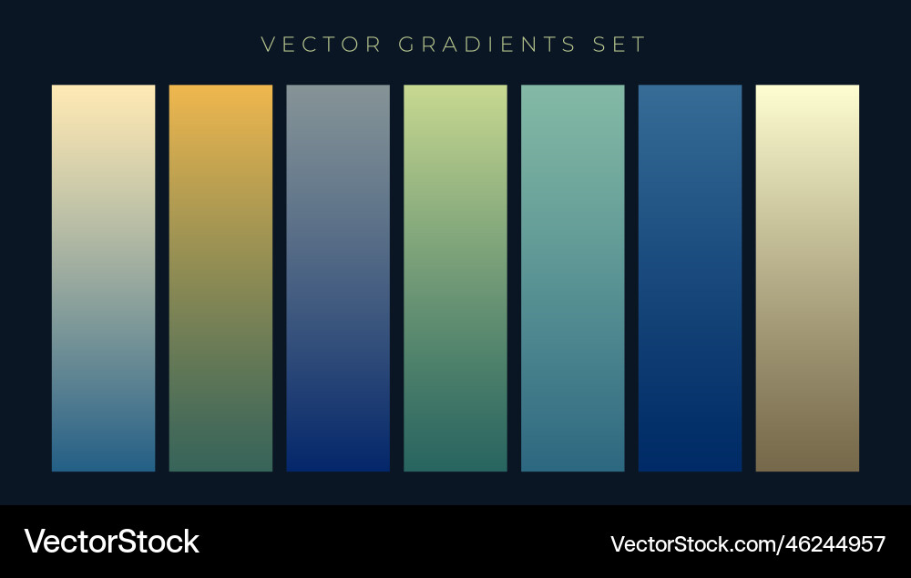 Web theme gradients set design vector image