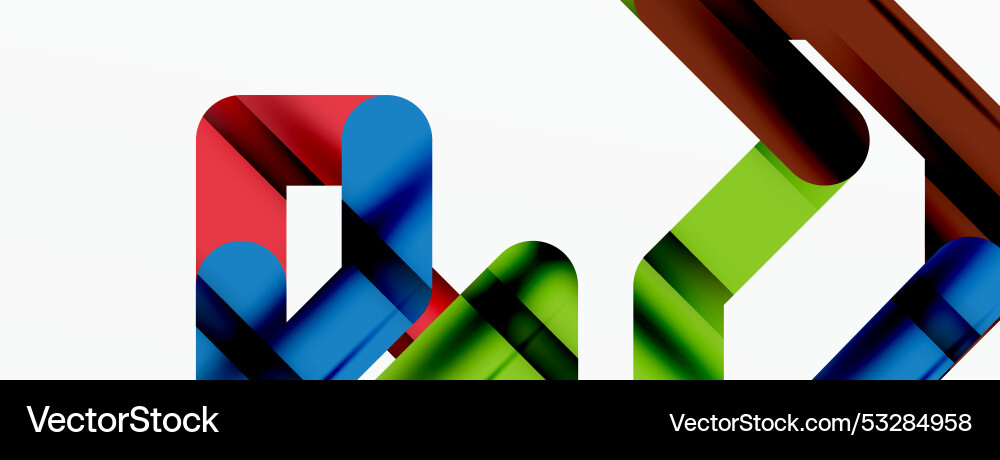 Abstract background - colorful lines composition vector image