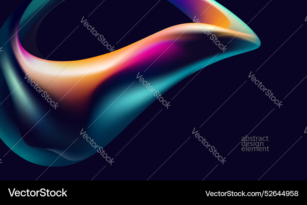 Abstract background of fluid iridescent shape Vector Image