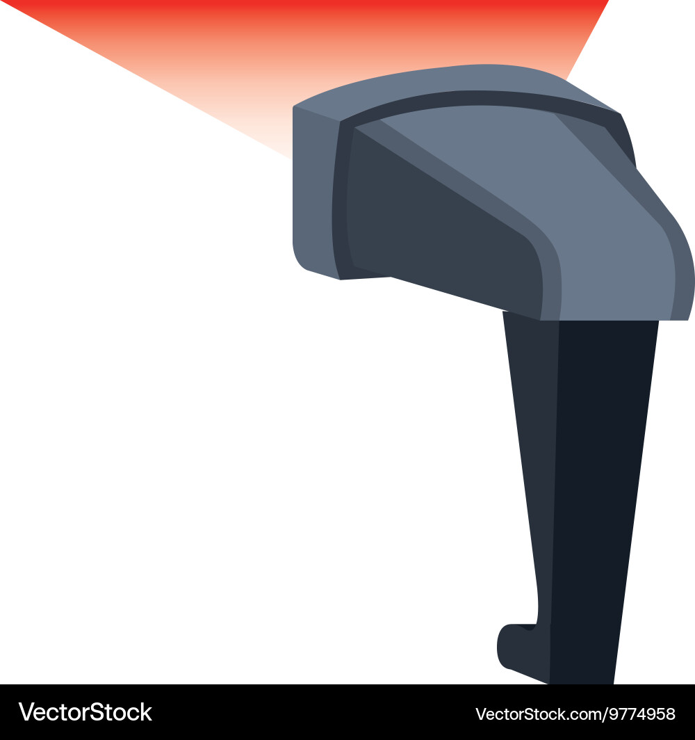 Bar code reader device icon vector image