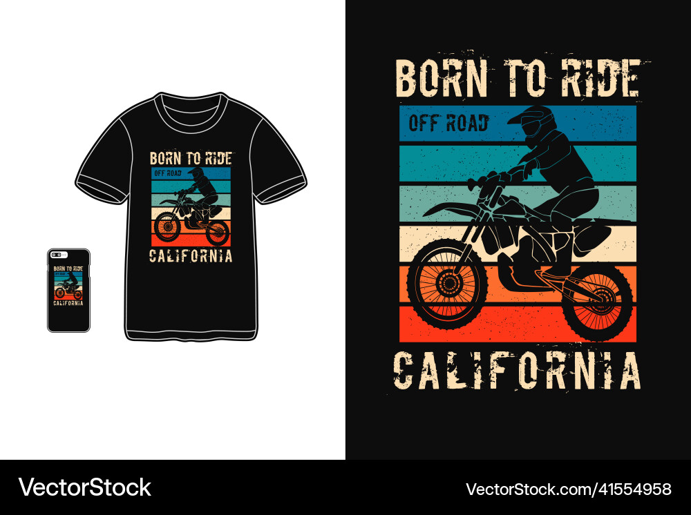 California Off Road T-Shirt Vector Image