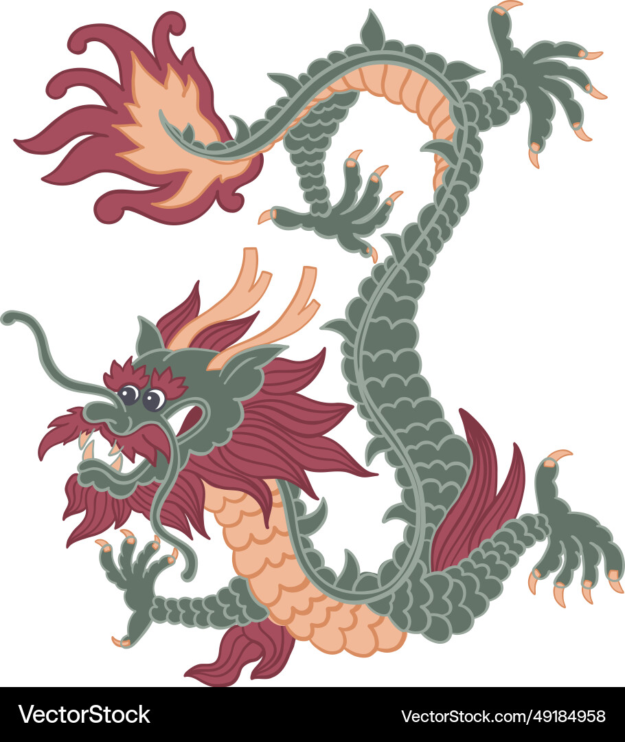 Chinesisches neues Jahr fliegen Drachen Chinesisches neues Jahr fliegen Drachen vektorbild