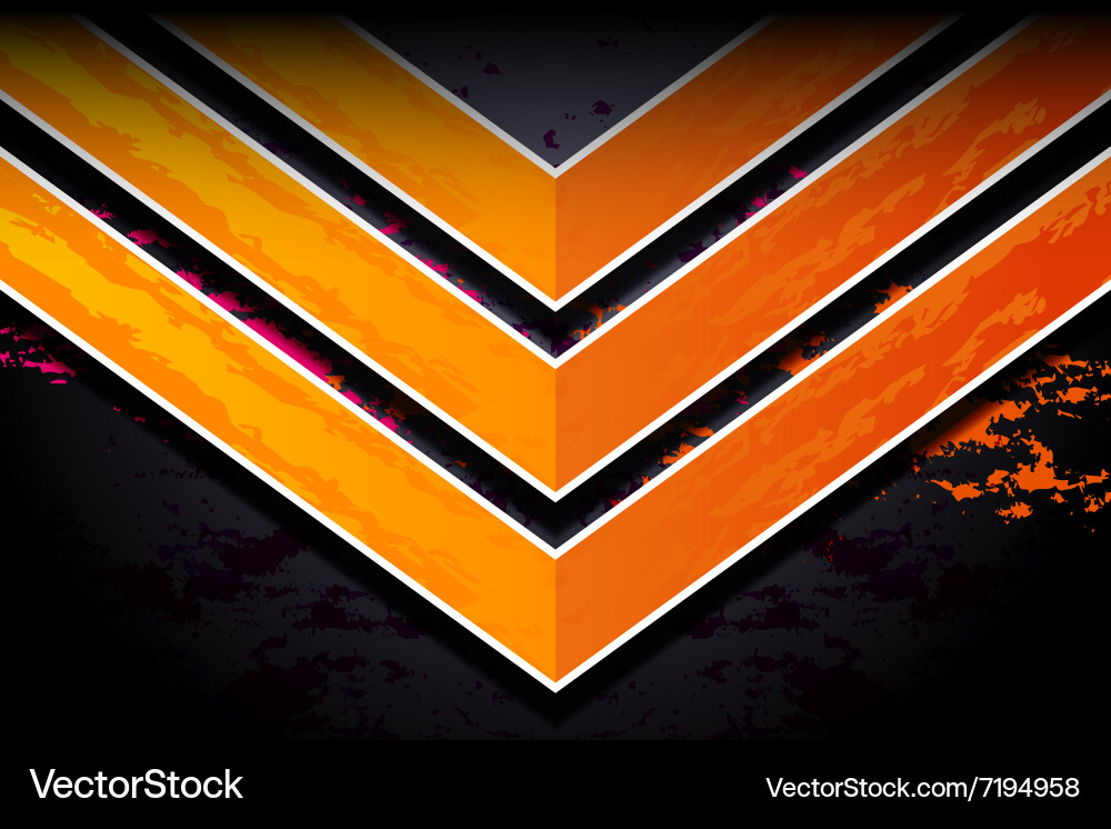Dynamic Orange Triangle Pattern Vector Image