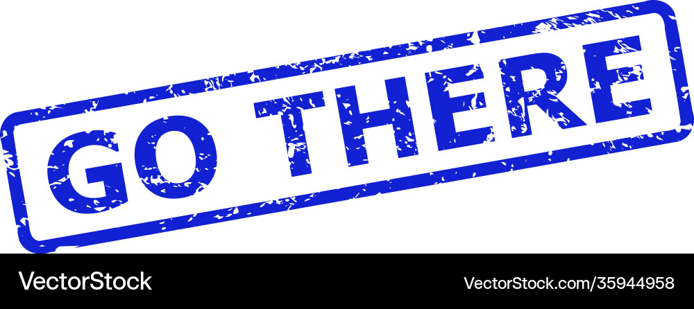 Go there watermark with corroded style and rounded Vector Image