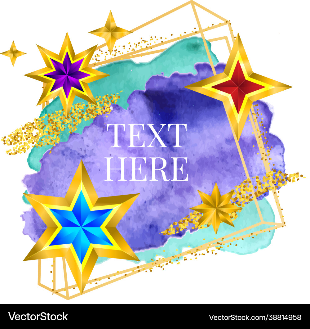 Gold frame paint hand painted brush stroke Gold frame paint hand painted brush stroke vector image