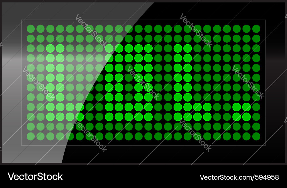 LED Pixel Display vector image