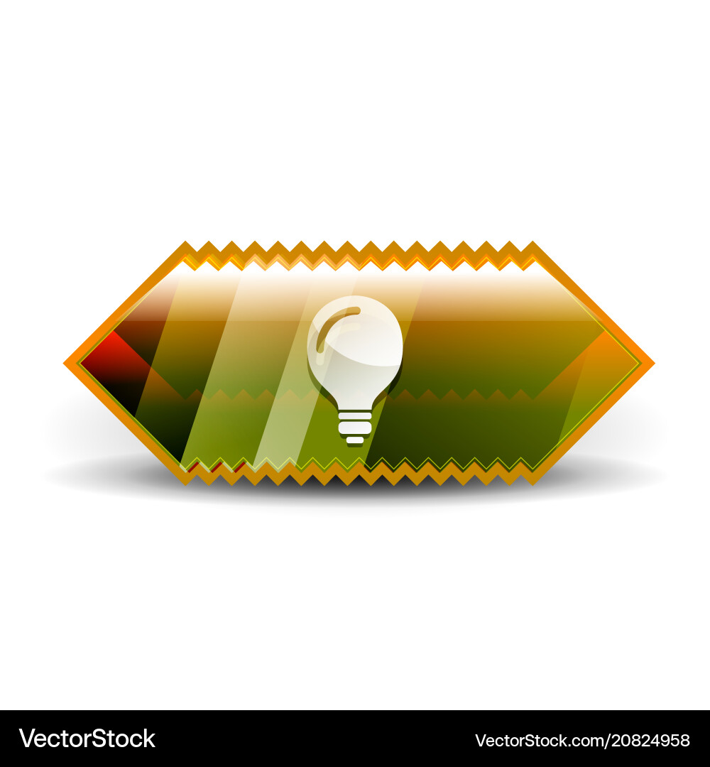 Light bulb new idea concept web button Light bulb new idea concept web button vector image