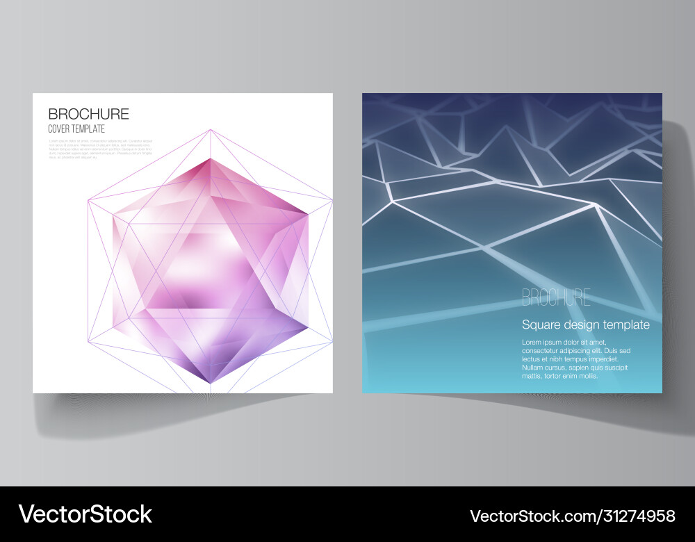 Minimal layout two square format covers Minimal layout two square format covers vector image