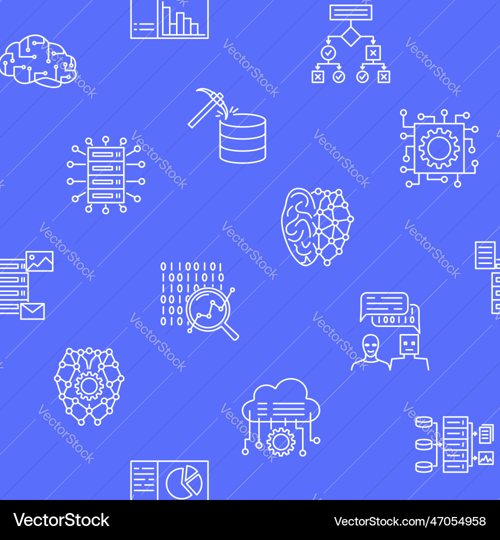 Neural network and automated systems seamless Neural network and automated systems seamless vector image