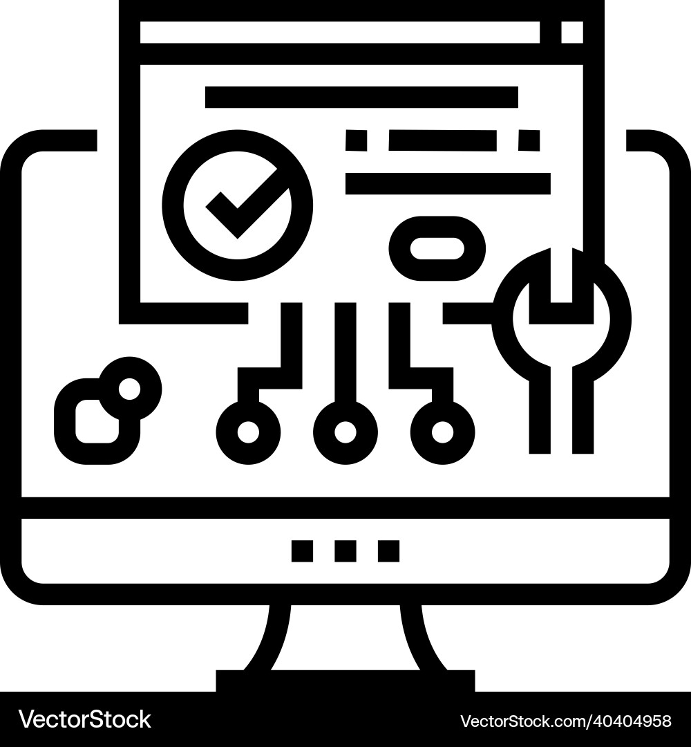 Plugin program line icon Plugin program line icon Vector Image