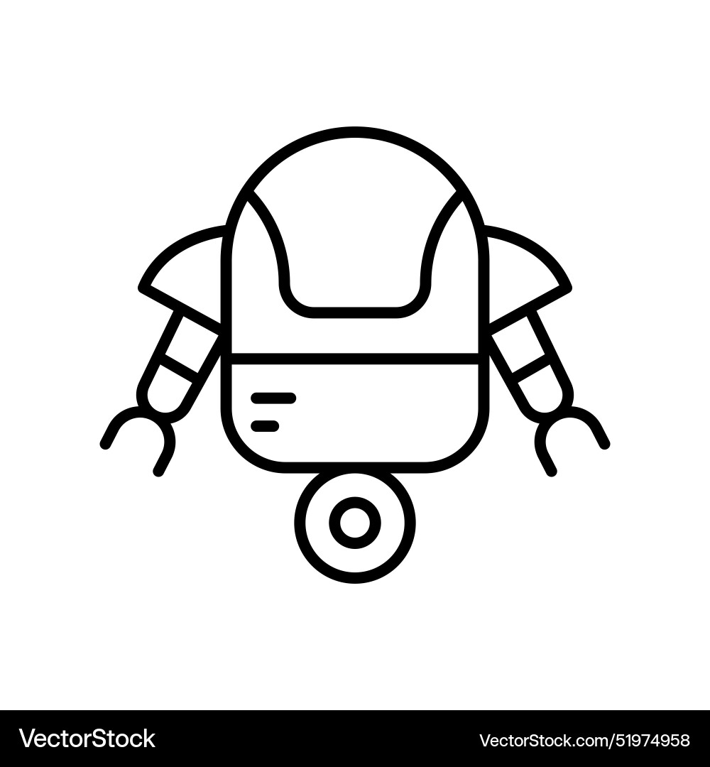Robot icon in thin line style graphic design Vector Image