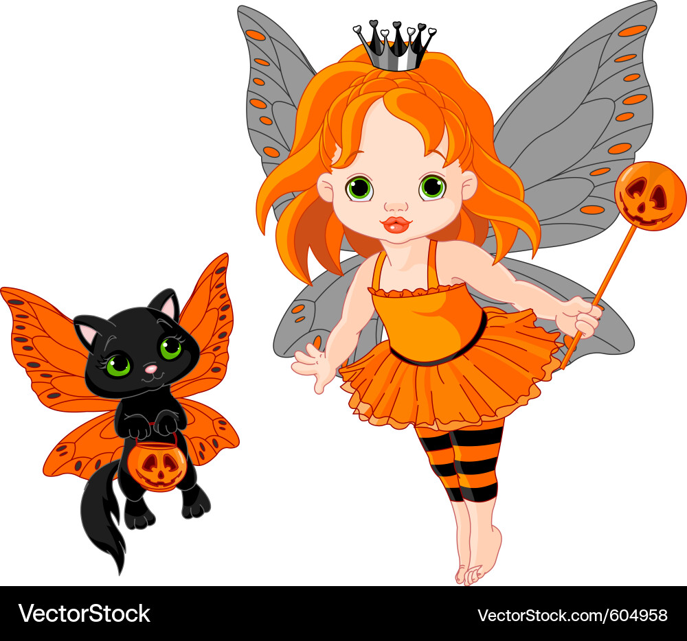 Süße Halloween Faires Baby vektorbild