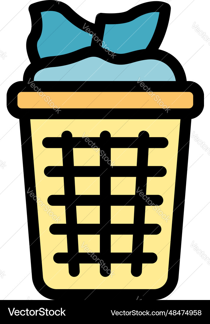 Wc garbage bin icon flat Vector Image