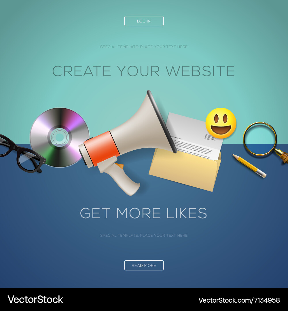 Web design content create your website vector image