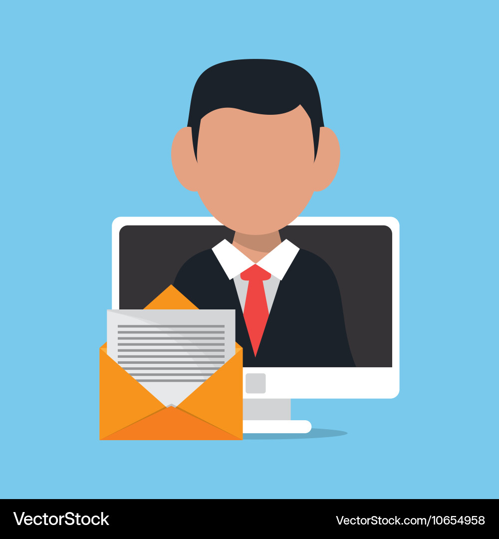 Web-Messaging durch Computerbild vektorbild