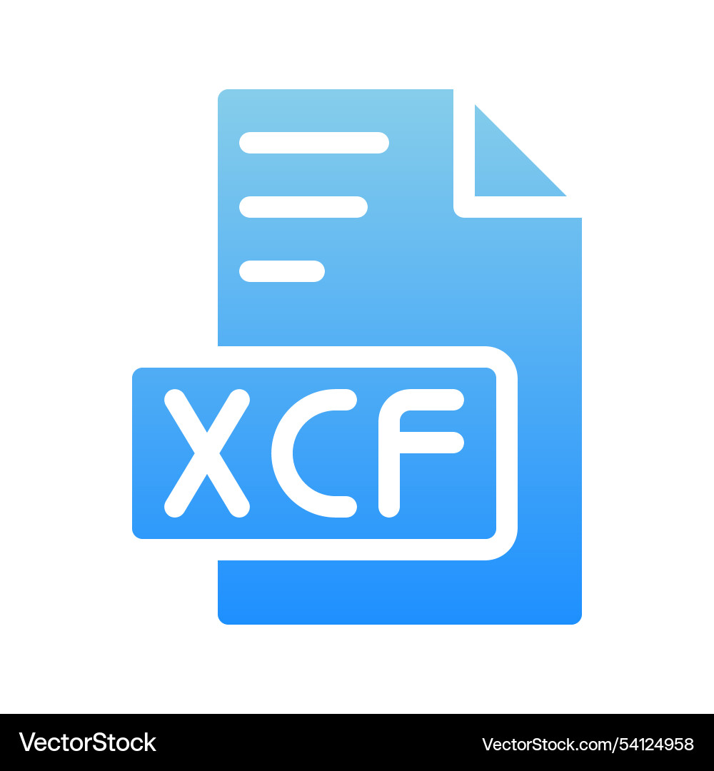 Xcf document file icons symbol files type format Xcf document file icons symbol files type format Vector Image