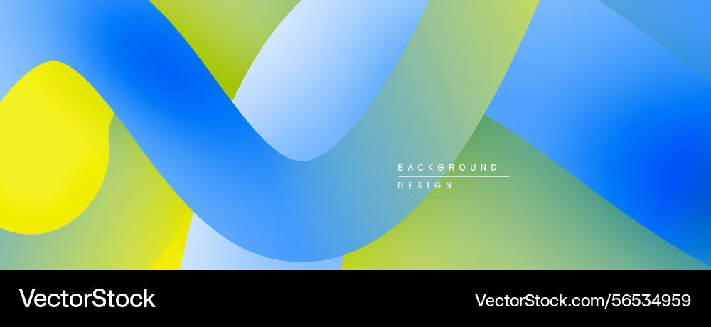 Abstract fluid shapes overlap creating vibrant vector image