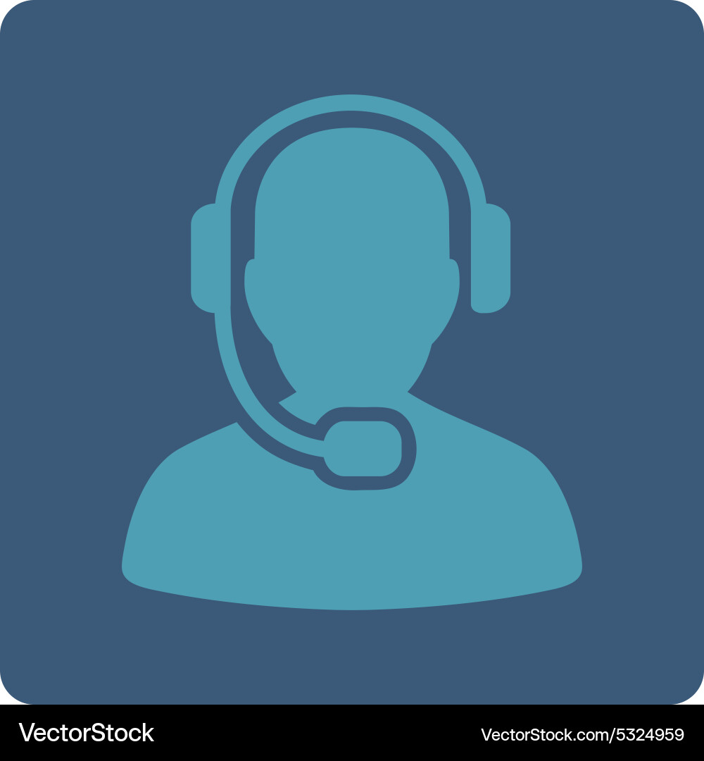 Call center operator icon from commerce buttons vector image