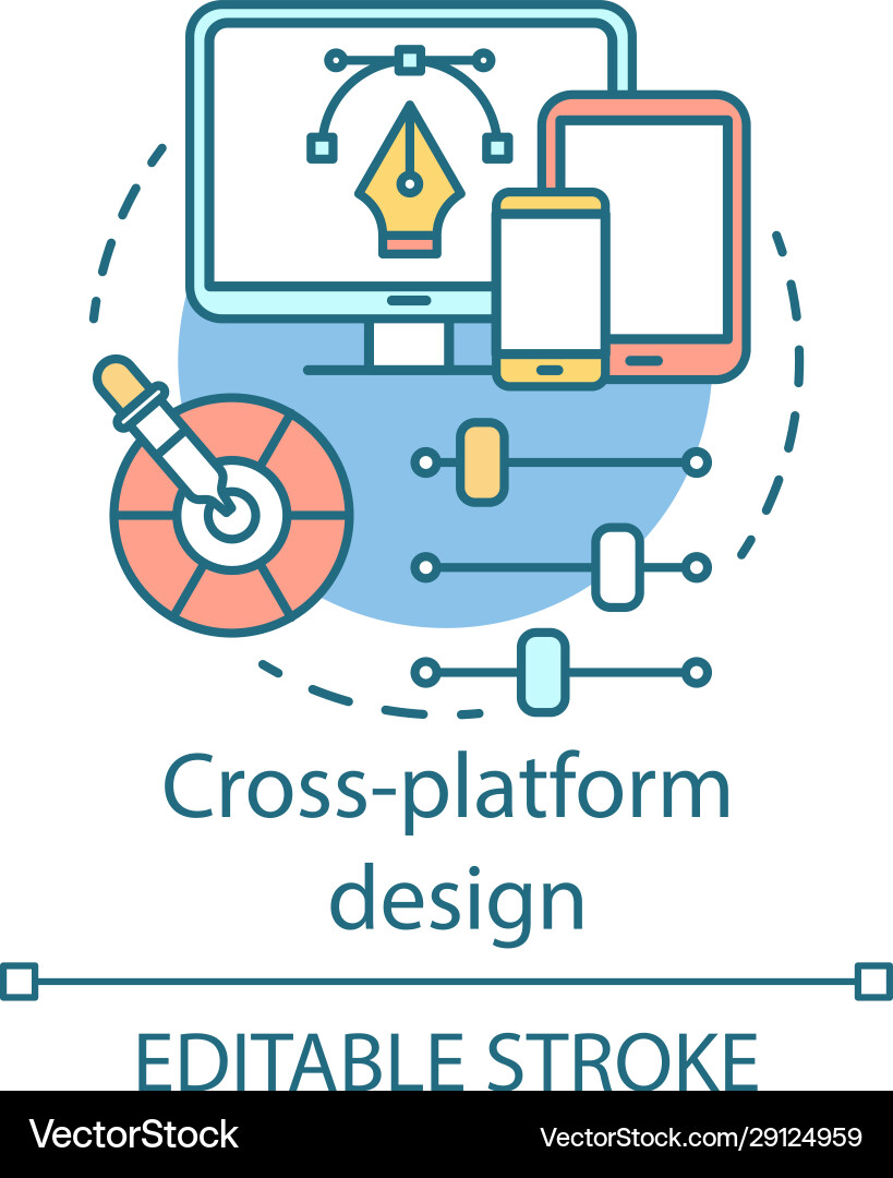 Cross-Platform Development Icon vector image