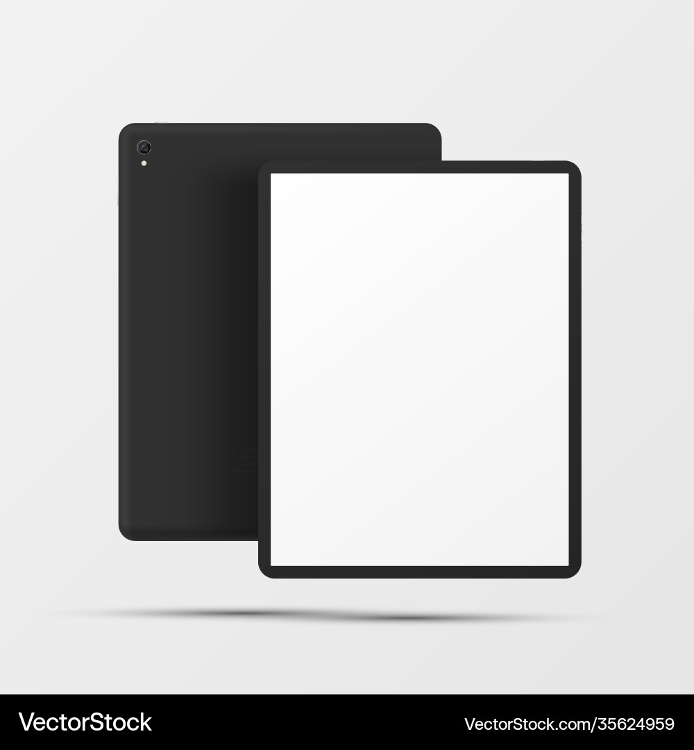 Digital tablet with touchpad realistic mockup e Digital tablet with touchpad realistic mockup e vector image