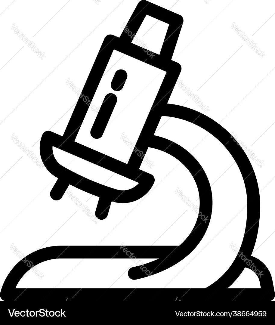 Lab microscope icon outline style Lab microscope icon outline style vector image