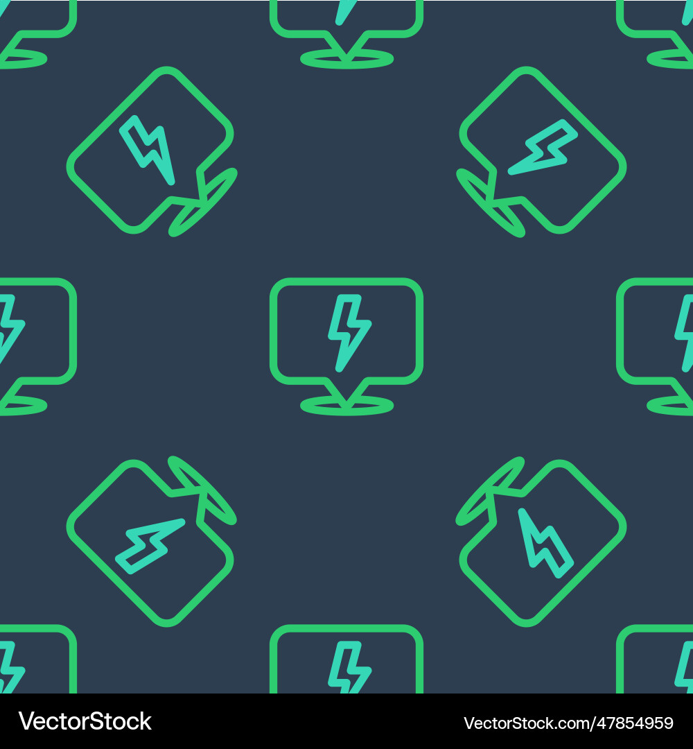 Line lightning bolt icon isolated seamless pattern Line lightning bolt icon isolated seamless pattern vector image