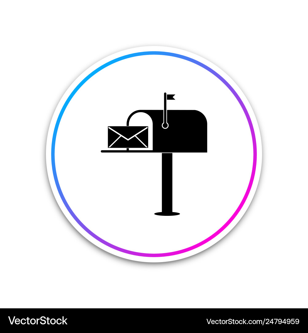 Open mail box with an envelope icon isolated Open mail box with an envelope icon isolated Vector Image