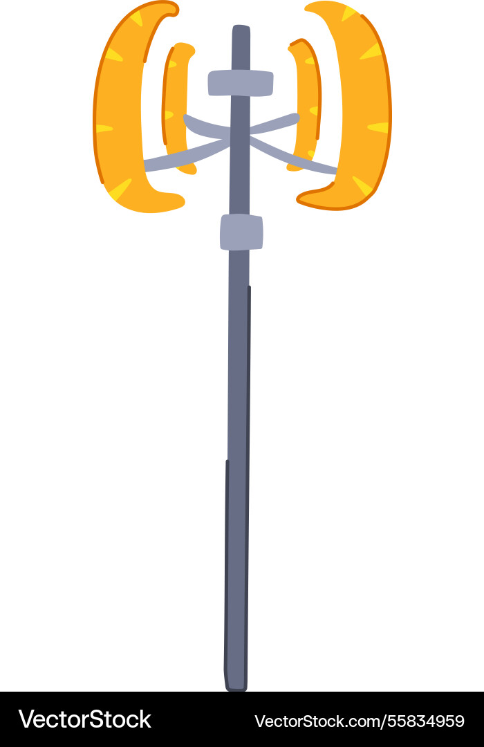 Power wind turbine home use cartoon Power wind turbine home use cartoon vector image