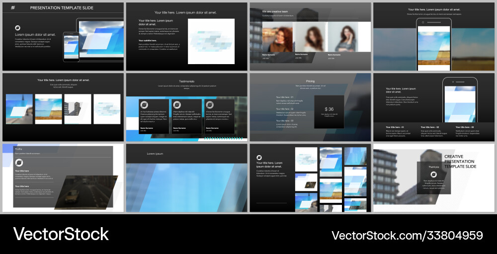 Presentation design templates multipurpose Vector Image