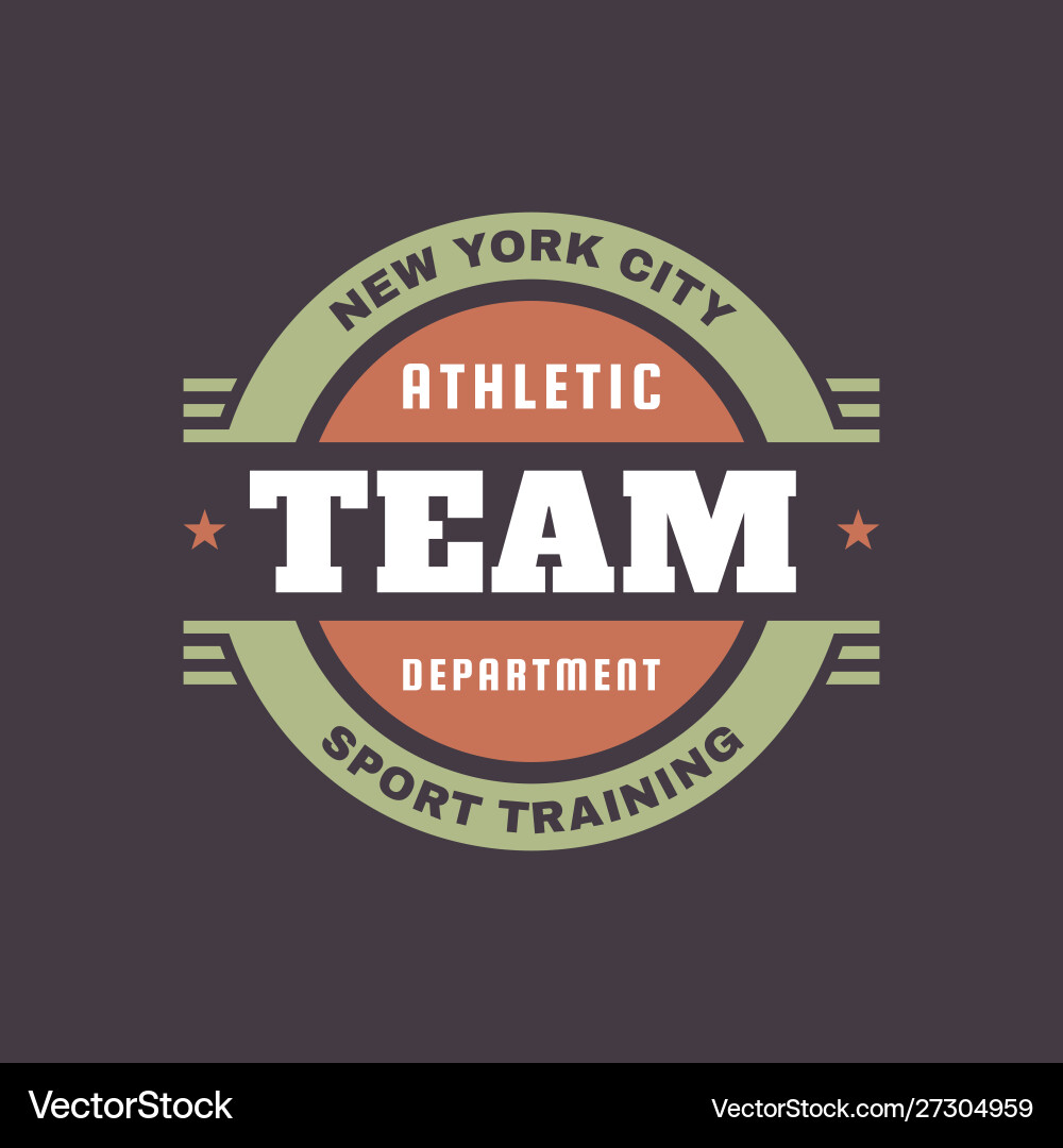 Vintage Athletic Logo - Team Badge Vector Image