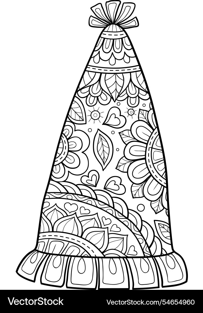 A christmas cap with zen ornaments for relaxing A christmas cap with zen ornaments for relaxing vector image
