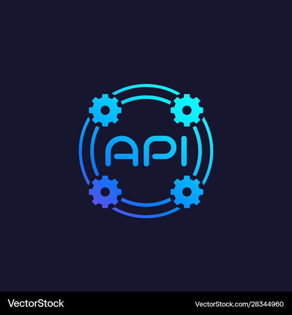 Api icon application programming interface vector image