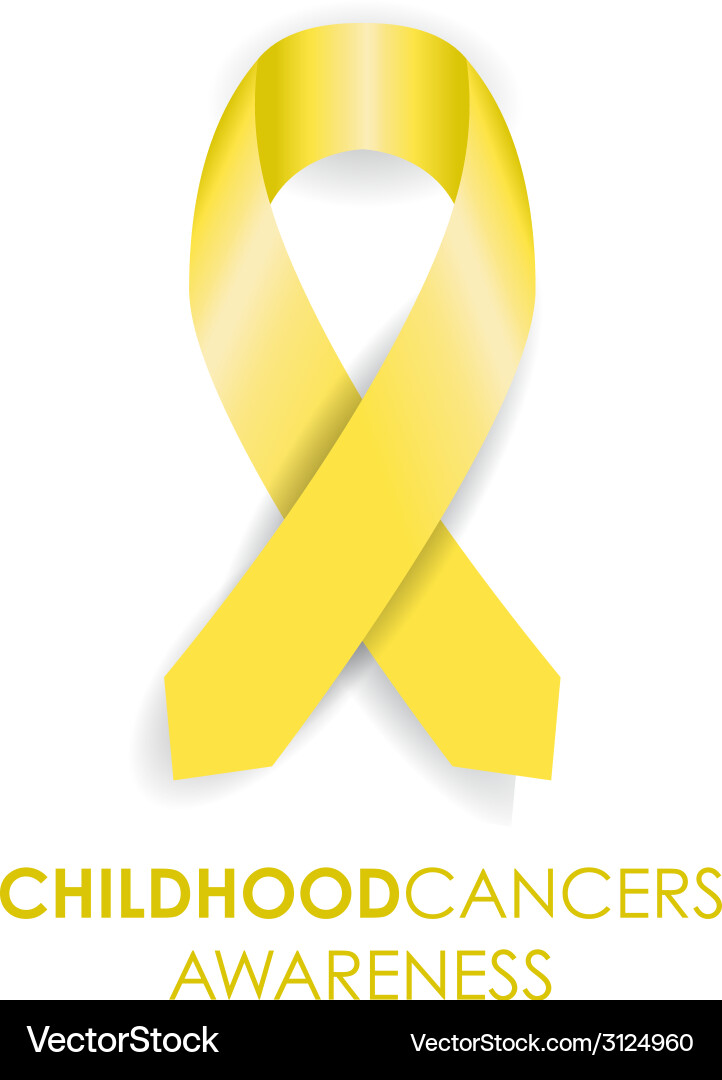 Childhood Cancer Awareness Ribbon Vector Image