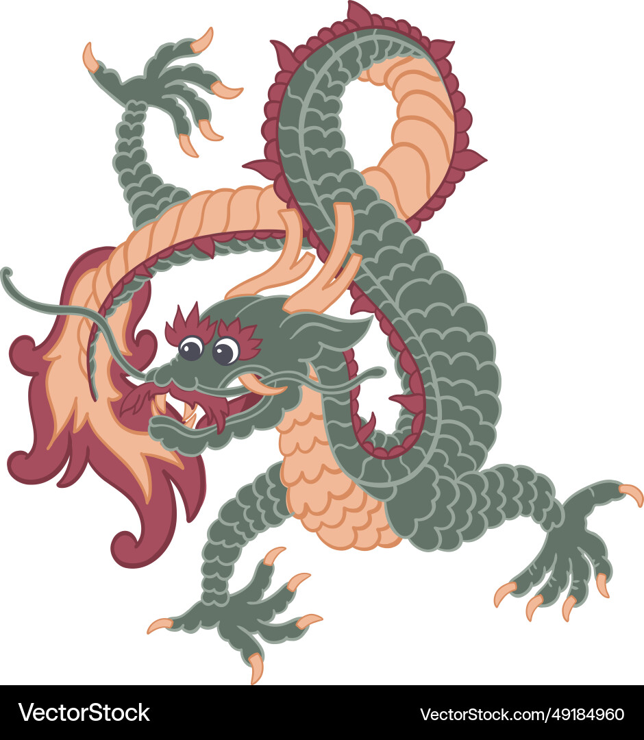 Chinesisches neues Jahr fliegen Drachen Chinesisches neues Jahr fliegen Drachen vektorbild