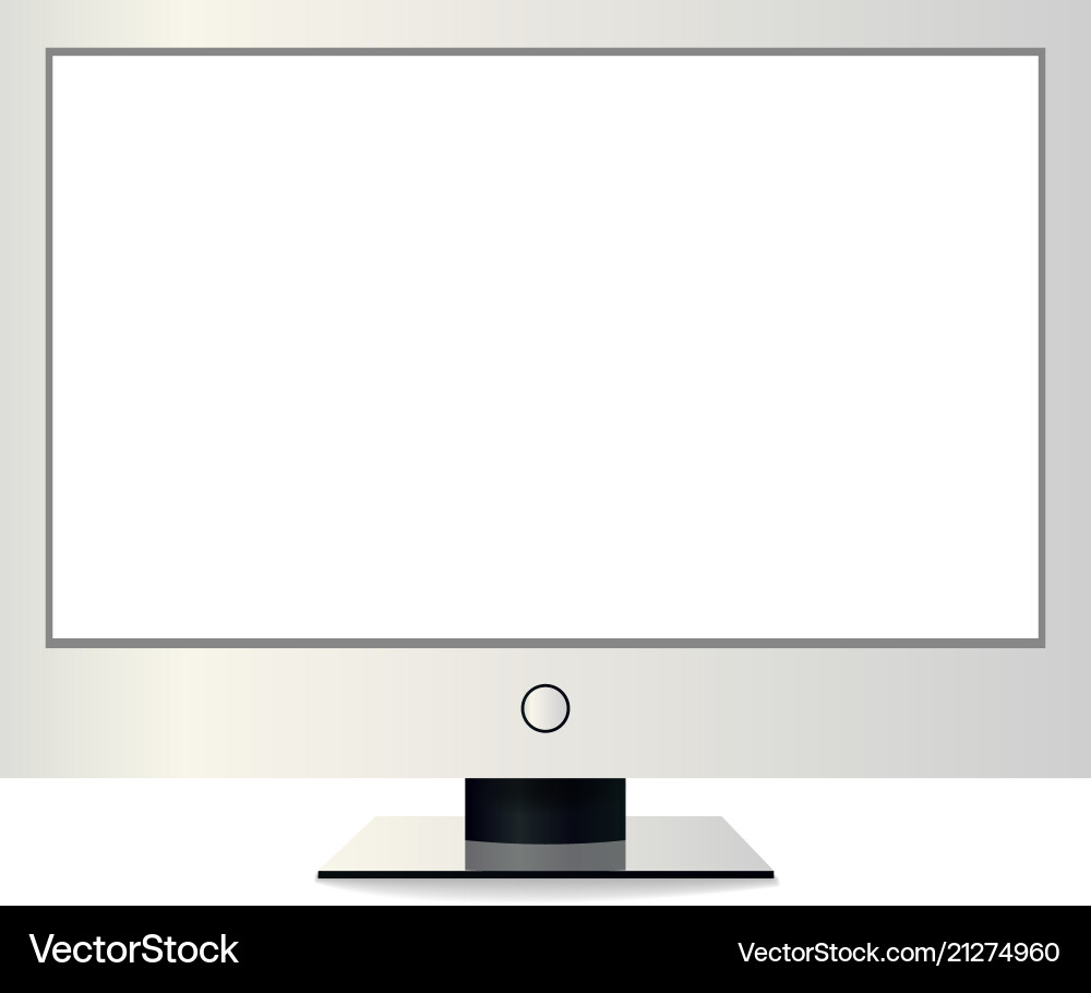 Frame of tv empty led monitor computer Frame of tv empty led monitor computer vector image