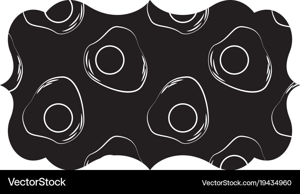 Frame with eggs pattern background Vector Image