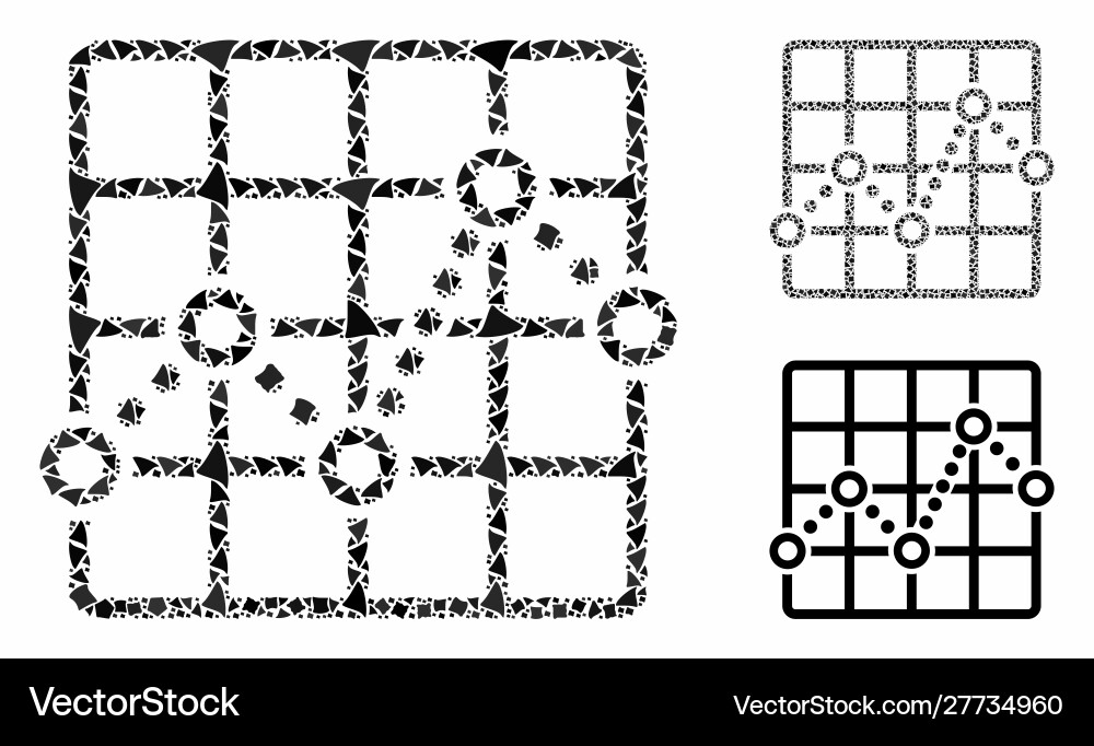 Line plot composition icon abrupt items Line plot composition icon abrupt items vector image