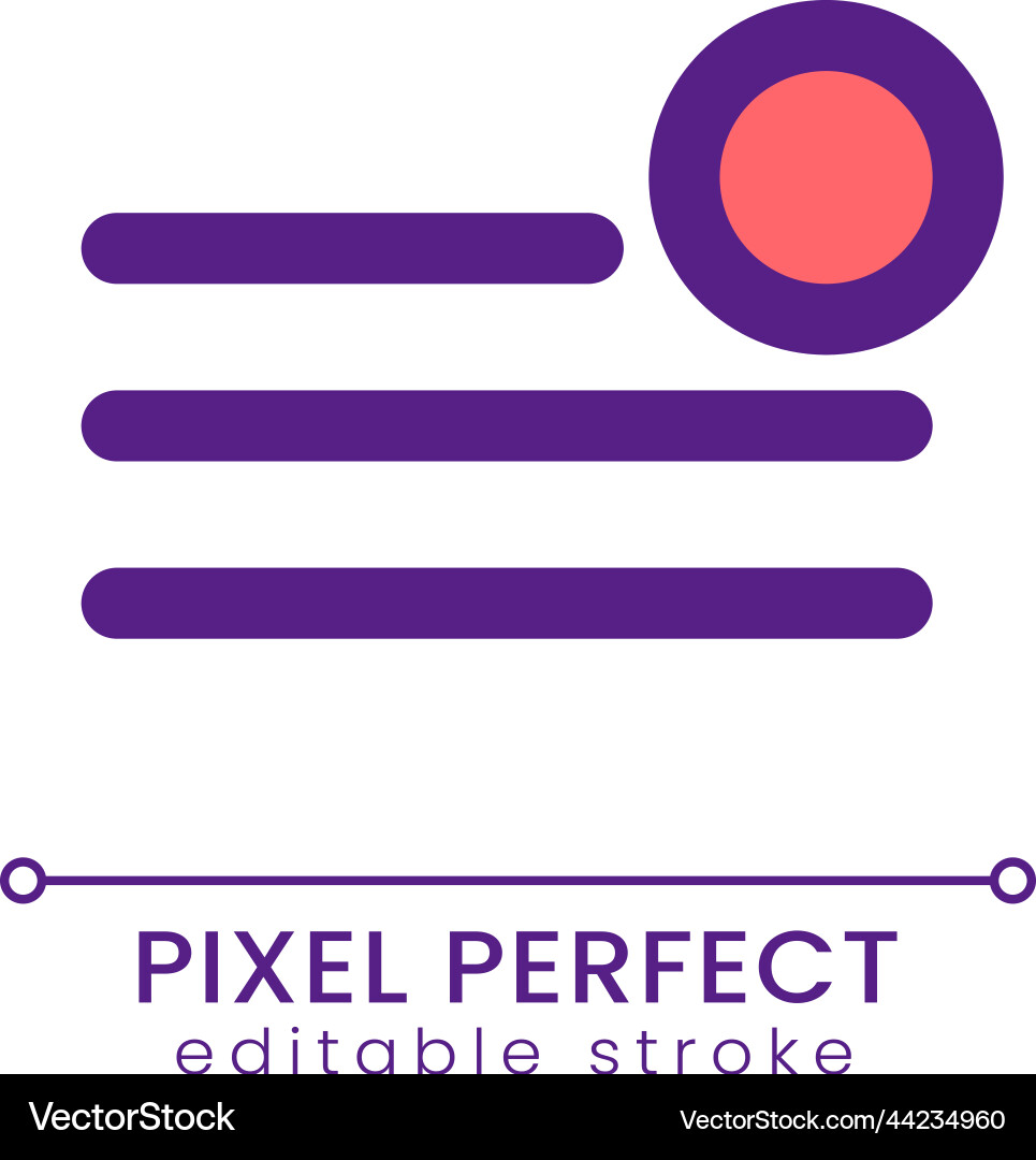 Notification from main menu pixel perfect rgb Vector Image
