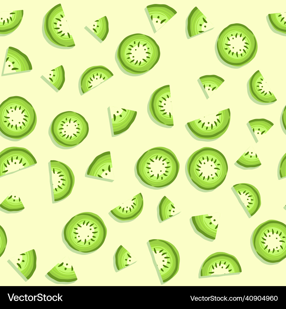 Seamless pattern with kiwi fruit background Vector Image