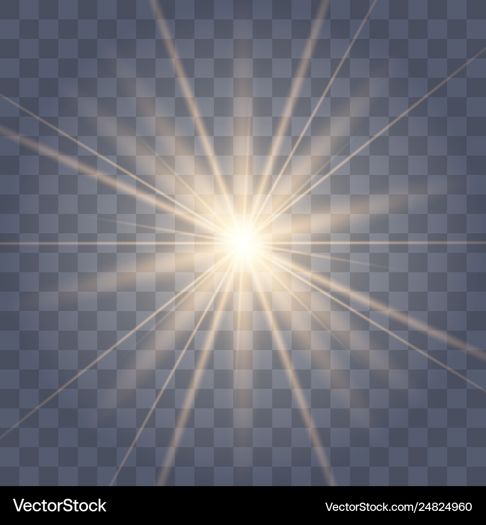 Star explodes on transparent background Vector Image
