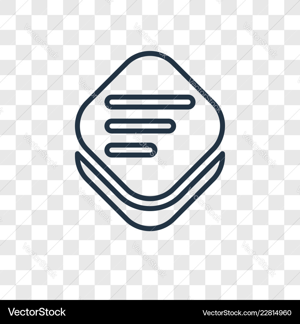 Text concept linear icon isolated on transparent Text concept linear icon isolated on transparent vector image