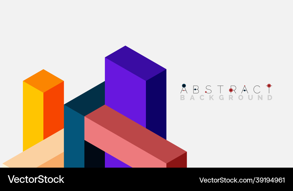 Abstract background 3d cubes cubic elements Vector Image
